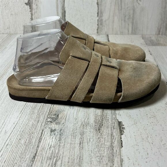 Free People Women's Slip-On Mules Brown Suede Size 8.5 Casual Shoes - Picture 2 of 8